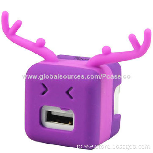 Silicone Cover for USB Power Adapter, Suitable for iPhone and iPad, with Different Ear Bands